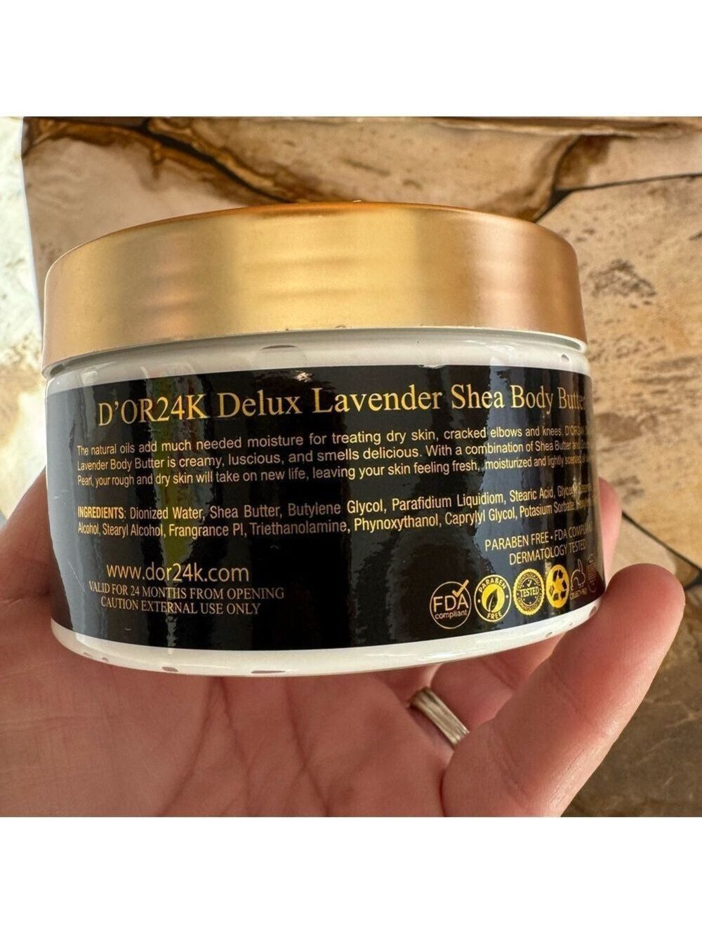 D’OR 24K - Prestige Deluxe Shea Body Butter & Salt Scrub Lavender - 2 Products - Picture 6 of 6